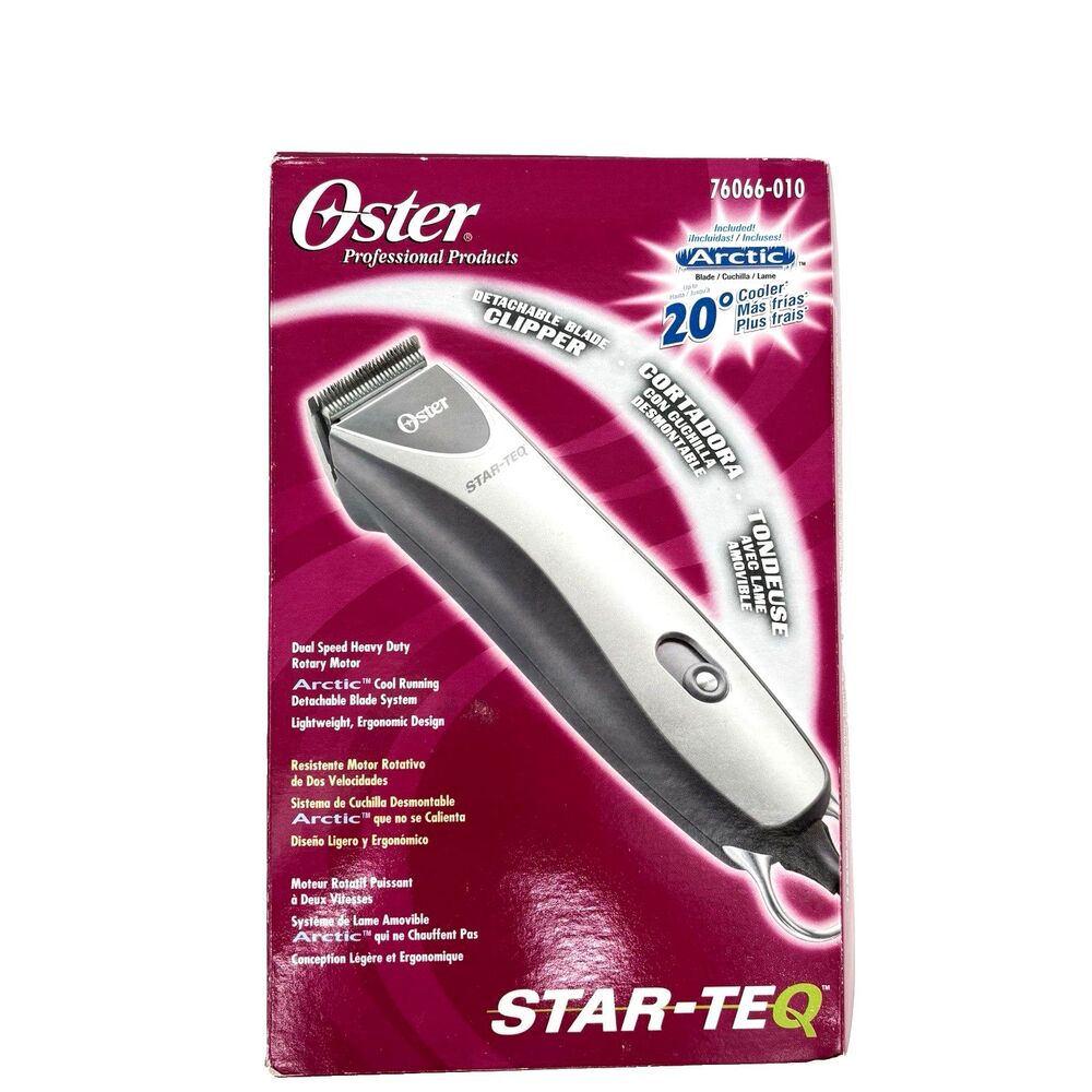Oster Professional Star-Teq Detachable Blade Clipper DUAL Speed #76066-010 NIB